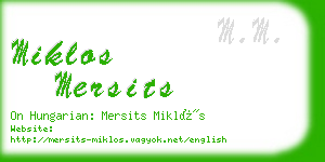 miklos mersits business card